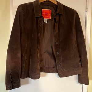 Isaac Mizrahi for Target Suede brown jacket.
